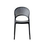 Silla para Exteriores Paraiso Negro 48x82cm con Espaldar y sin Apoya Brazos