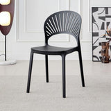 Silla para Exteriores Paraiso Negro 48x82cm con Espaldar y sin Apoya Brazos