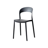 Silla para Exteriores Patrick Negro 44x77cm con Espaldar y sin Apoya Brazos