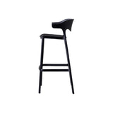 Silla Bar para Exteriores Elena Negro 49x99cm con Espaldar y sin Apoya Brazos