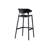 Silla Bar para Exteriores Elena Negro 49x99cm con Espaldar y sin Apoya Brazos