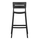 Silla Bar para Exteriores Manila Negro 37x101.5cm con Espaldar y sin Apoya Brazos