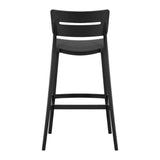 Silla Bar para Exteriores Manila Negro 37x101.5cm con Espaldar y sin Apoya Brazos