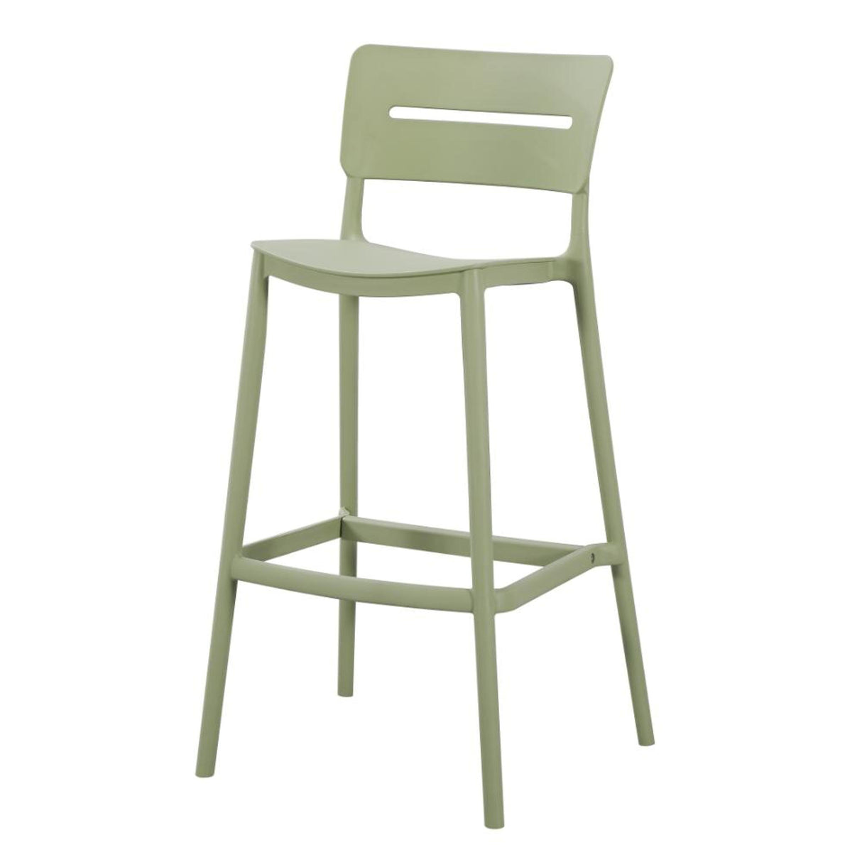 Silla Bar para Exteriores Manila Verde 37x101.5cm con Espaldar y sin Apoya Brazos