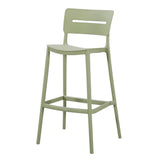 Silla Bar para Exteriores Manila Verde 37x101.5cm con Espaldar y sin Apoya Brazos