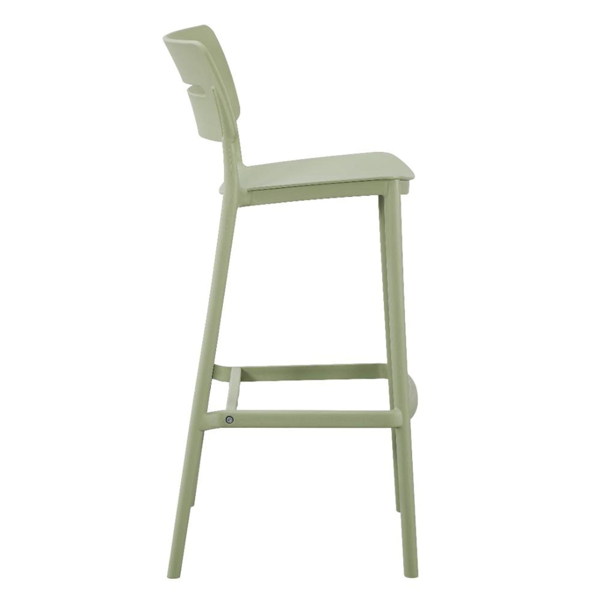 Silla Bar para Exteriores Manila Verde 37x101.5cm con Espaldar y sin Apoya Brazos