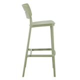 Silla Bar para Exteriores Manila Verde 37x101.5cm con Espaldar y sin Apoya Brazos