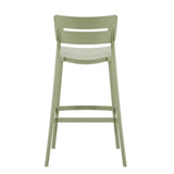 Silla Bar para Exteriores Manila Verde 37x101.5cm con Espaldar y sin Apoya Brazos