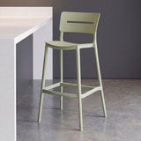Silla Bar para Exteriores Manila Verde 37x101.5cm con Espaldar y sin Apoya Brazos