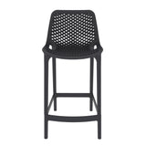 Silla Bar para Exteriores Miame Negro 44x95.5cm con Espaldar y sin Apoya Brazos