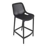 Silla Bar para Exteriores Miame Negro 44x95.5cm con Espaldar y sin Apoya Brazos