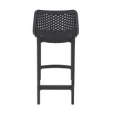 Silla Bar para Exteriores Miame Negro 44x95.5cm con Espaldar y sin Apoya Brazos