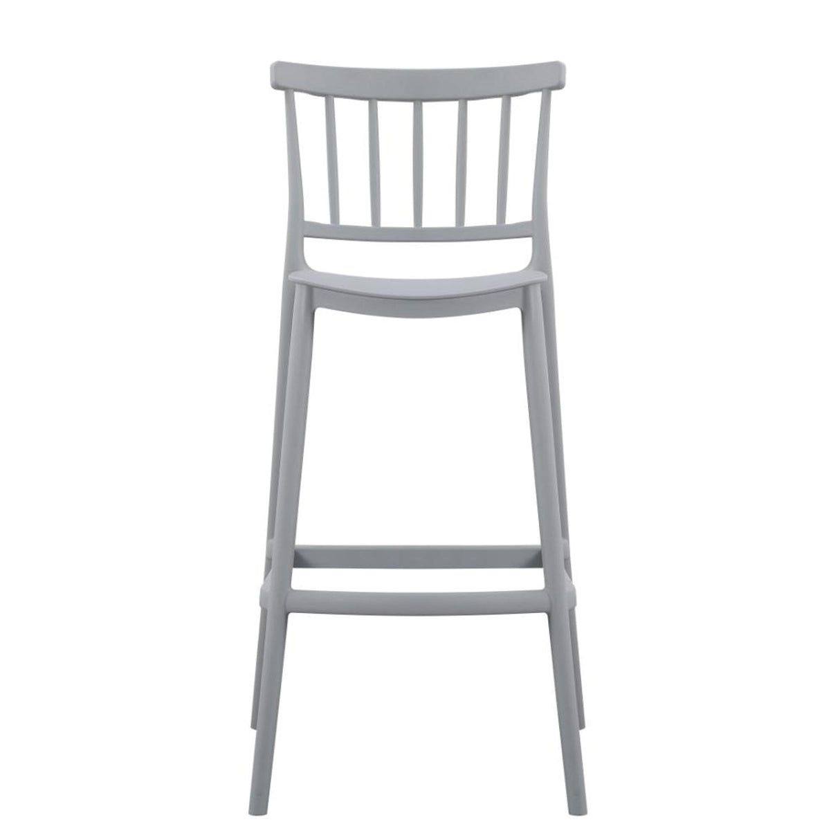 Silla Bar para Exteriores Oxford Gris 37x104cm con Espaldar y sin Apoya Brazos