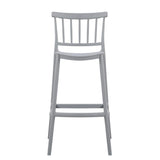 Silla Bar para Exteriores Oxford Gris 37x104cm con Espaldar y sin Apoya Brazos