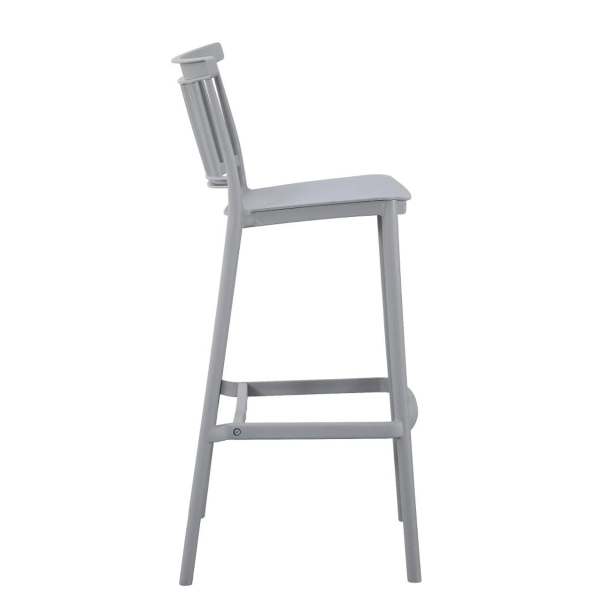 Silla Bar para Exteriores Oxford Gris 37x104cm con Espaldar y sin Apoya Brazos