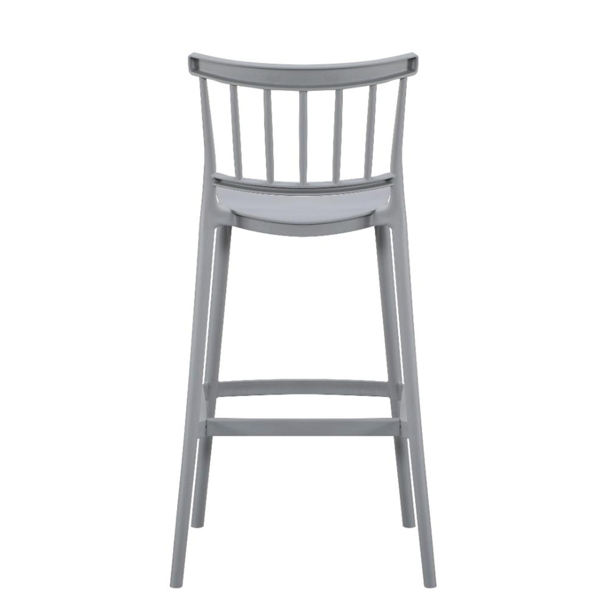 Silla Bar para Exteriores Oxford Gris 37x104cm con Espaldar y sin Apoya Brazos