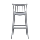Silla Bar para Exteriores Oxford Gris 37x104cm con Espaldar y sin Apoya Brazos