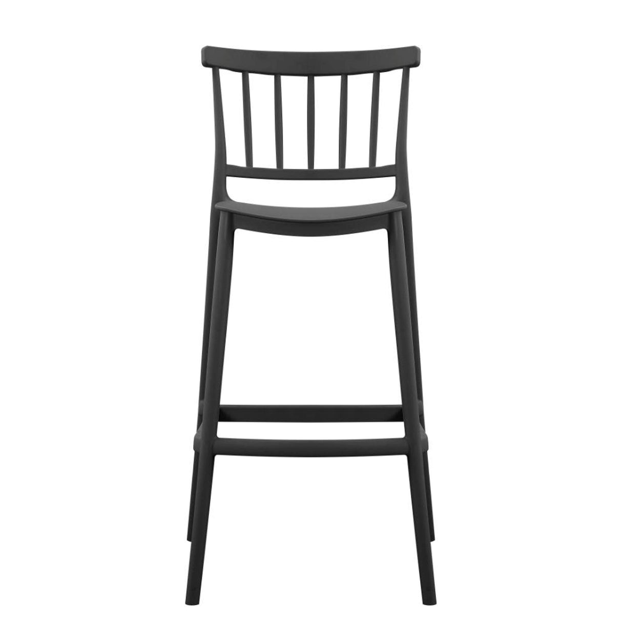 Silla Bar para Exteriores Oxford Negro 37x104cm con Espaldar y sin Apoya Brazos