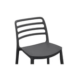 Silla Bar para Exteriores Palawan Negro 37x101.5cm con Espaldar y sin Apoya Brazos