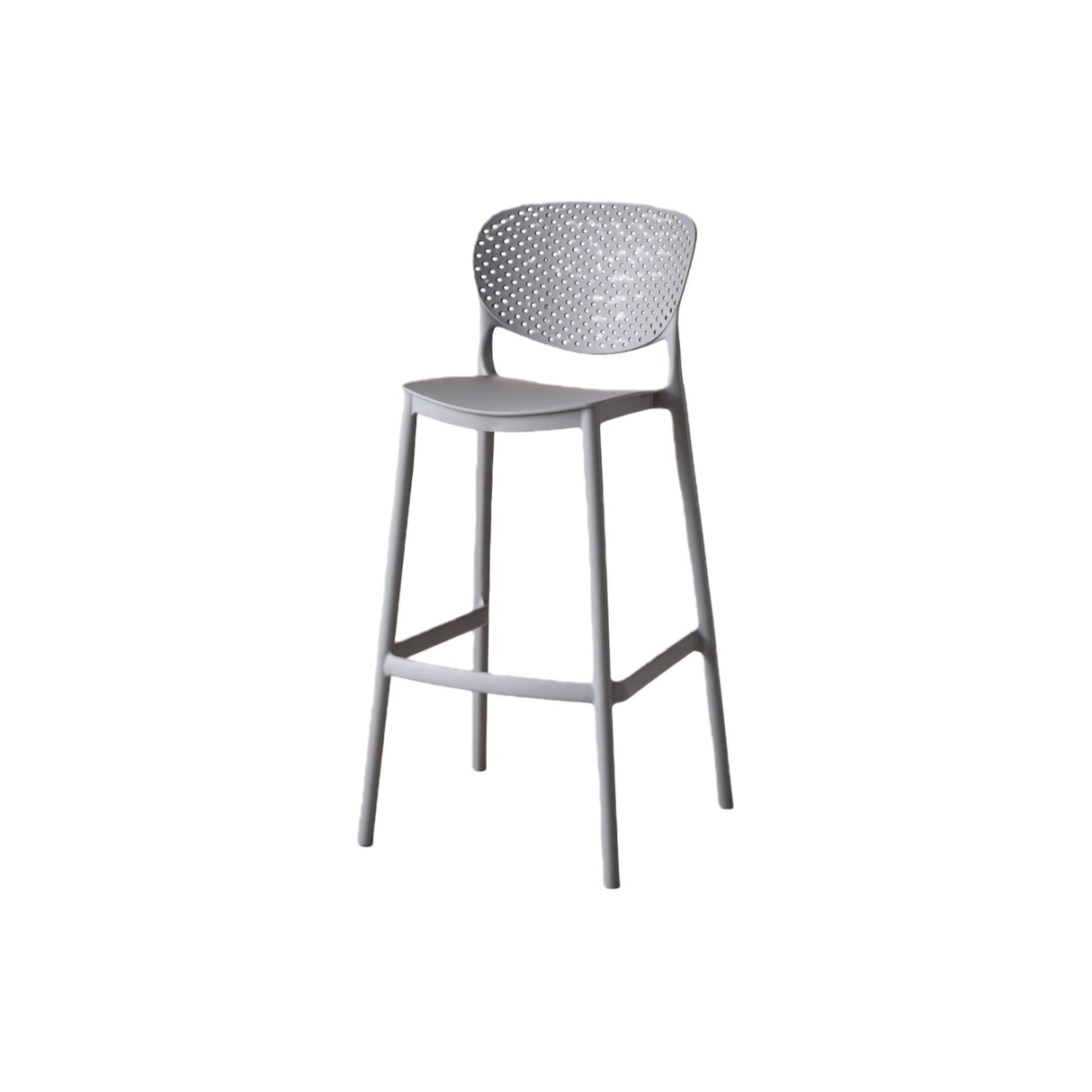 Silla Bar para Exteriores Rio Gris Oscuro 49x103cm con Espaldar y sin Apoya Brazos