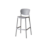 Silla Bar para Exteriores Rio Gris Oscuro 49x103cm con Espaldar y sin Apoya Brazos