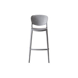 Silla Bar para Exteriores Rio Gris Oscuro 49x103cm con Espaldar y sin Apoya Brazos