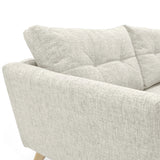 Sofá Grecia Taupe Dicosta y Matiz Natural 192x84cm de Tres Puestos con Apoya Brazos