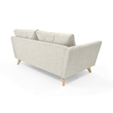 Sofá Grecia Taupe Dicosta y Matiz Natural 192x84cm de Tres Puestos con Apoya Brazos