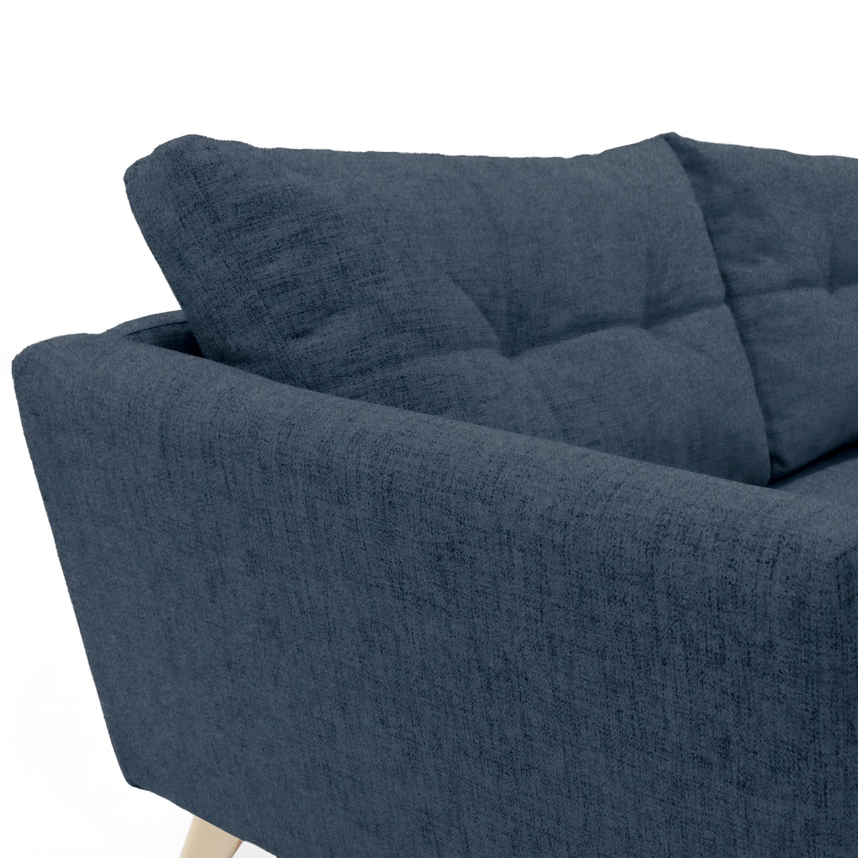 Sofá Grecia Plomo Eureka y Matiz Natural 192x84cm de Tres Puestos con Apoya Brazos