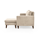 Sofá Barbados Beige Dorsey y Matiz Caoba 190x85cm de Tres Puestos sin Apoya Brazos