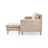 Sofá Barbados Beige Dorsey y Matiz Natural 190x85cm de Tres Puestos sin Apoya Brazos