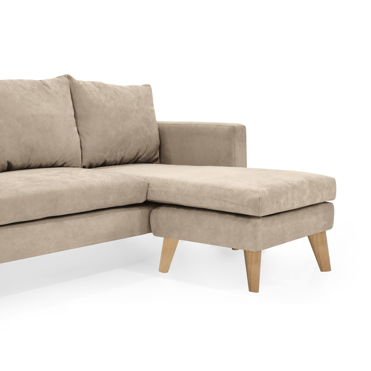 Sofá Barbados Beige Dorsey y Matiz Natural 190x85cm de Tres Puestos sin Apoya Brazos