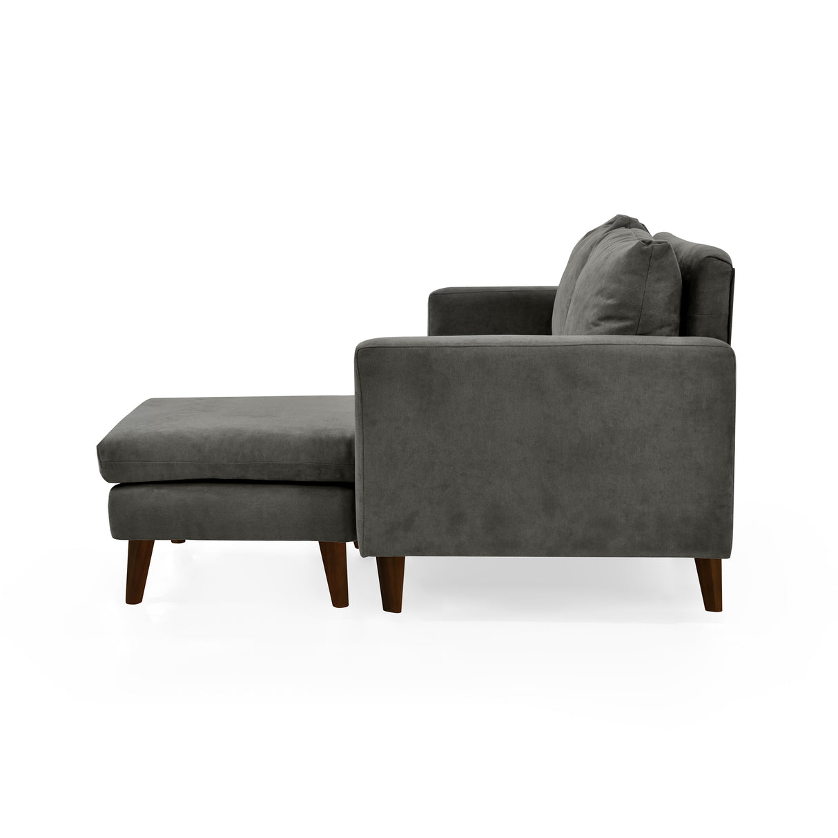 Sofá Barbados Gris Dorsey y Matiz Caramelo 190x85cm de Tres Puestos sin Apoya Brazos