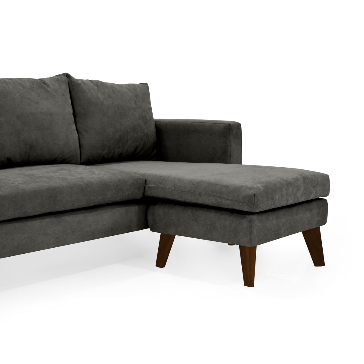 Sofá Barbados Gris Dorsey y Matiz Caramelo 190x85cm de Tres Puestos sin Apoya Brazos