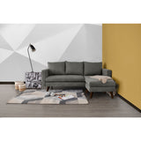 Sofá Barbados Gris Dorsey y Matiz Caramelo 190x85cm de Tres Puestos sin Apoya Brazos