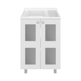 Lavadero Haysi Blanco 60x88cm de Sobreponer con Mueble para Lavadero y sin Grifería