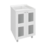 Lavadero Haysi Blanco 60x88cm de Sobreponer con Mueble para Lavadero y sin Grifería