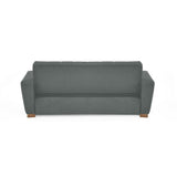 Sofá Cama Hannover Gris Denver y Matiz Caoba 210x85cm de Tres Puestos Reclinable sin Apoya Brazos