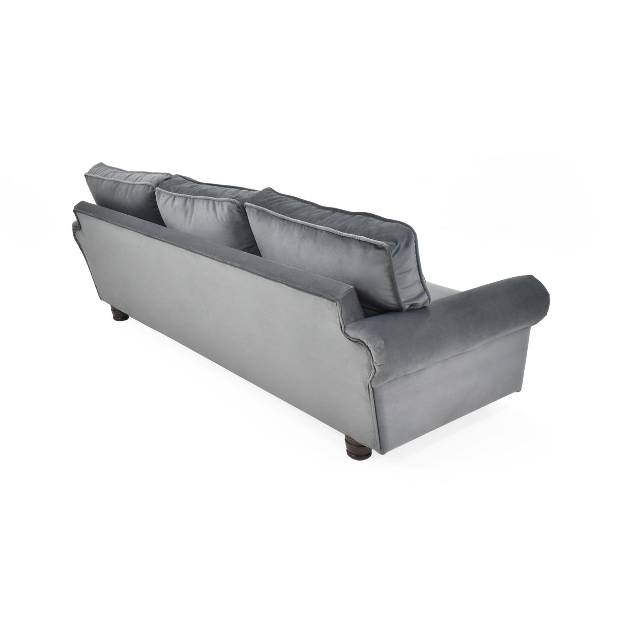 Sofá Lancaster Gris Denver y Matiz Natural 217x80cm de Tres Puestos sin Apoya Brazos