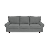 Sofá Lancaster Gris Dicosta y Matiz Natural 217x80cm de Tres Puestos sin Apoya Brazos