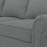 Sofá Lancaster Gris Dicosta y Matiz Natural 217x80cm de Tres Puestos sin Apoya Brazos