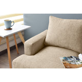 Sofá Lisboa Beige Dicosta y Matiz Natural 192x85cm de Tres Puestos con Apoya Brazos