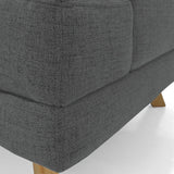 Sofá Lisboa Gris Dicosta y Matiz Natural 192x85cm de Tres Puestos con Apoya Brazos