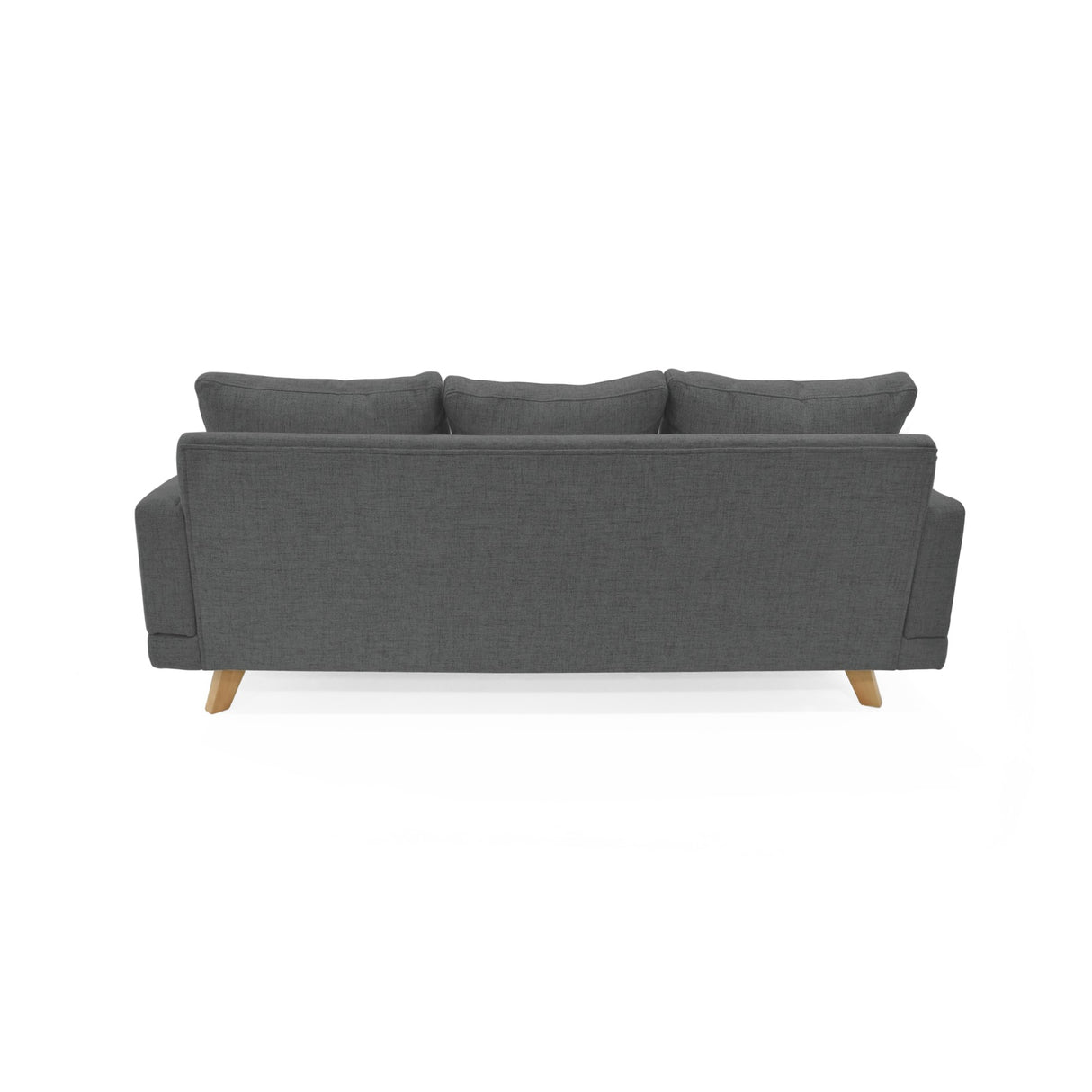 Sofá Lisboa Gris Dicosta y Matiz Natural 192x85cm de Tres Puestos con Apoya Brazos