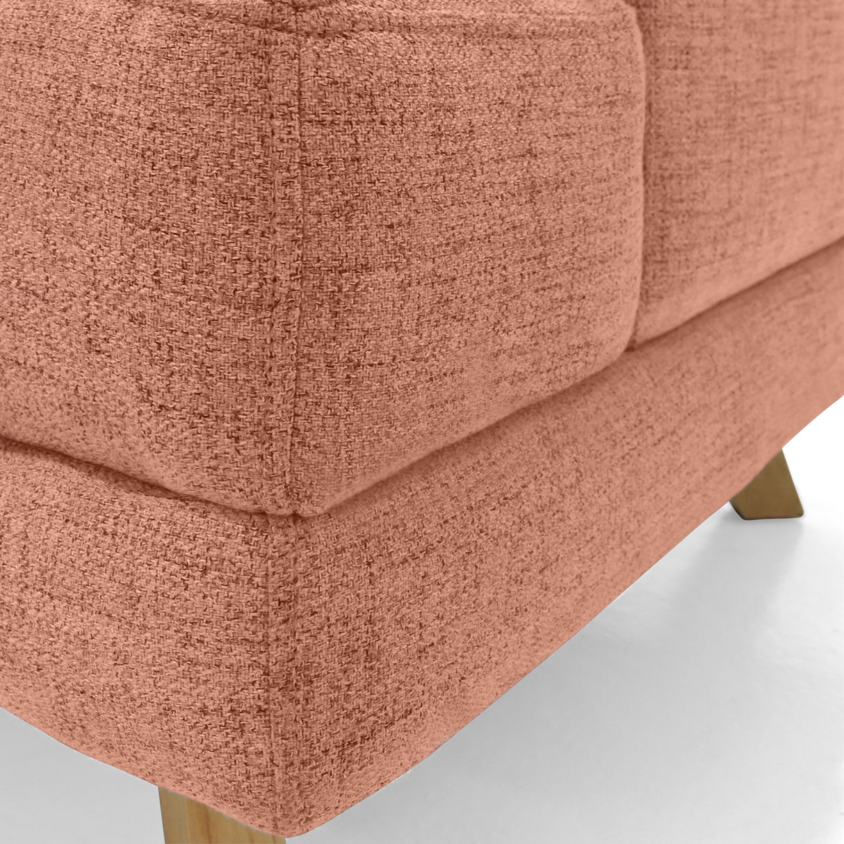 Sofá Lisboa Salmón Dicosta y Matiz Natural 192x85cm de Tres Puestos con Apoya Brazos