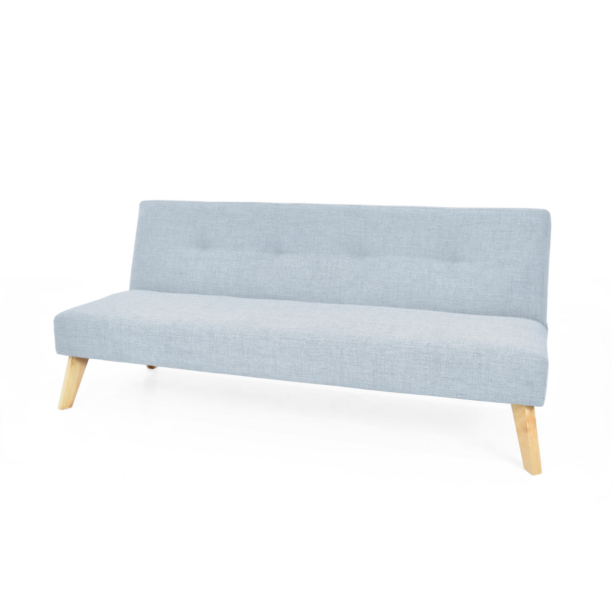 Sofá Cama London Plomo Eureka y Matiz Natural 180x78cm de Dos Puestos Reclinable sin Apoya Brazos