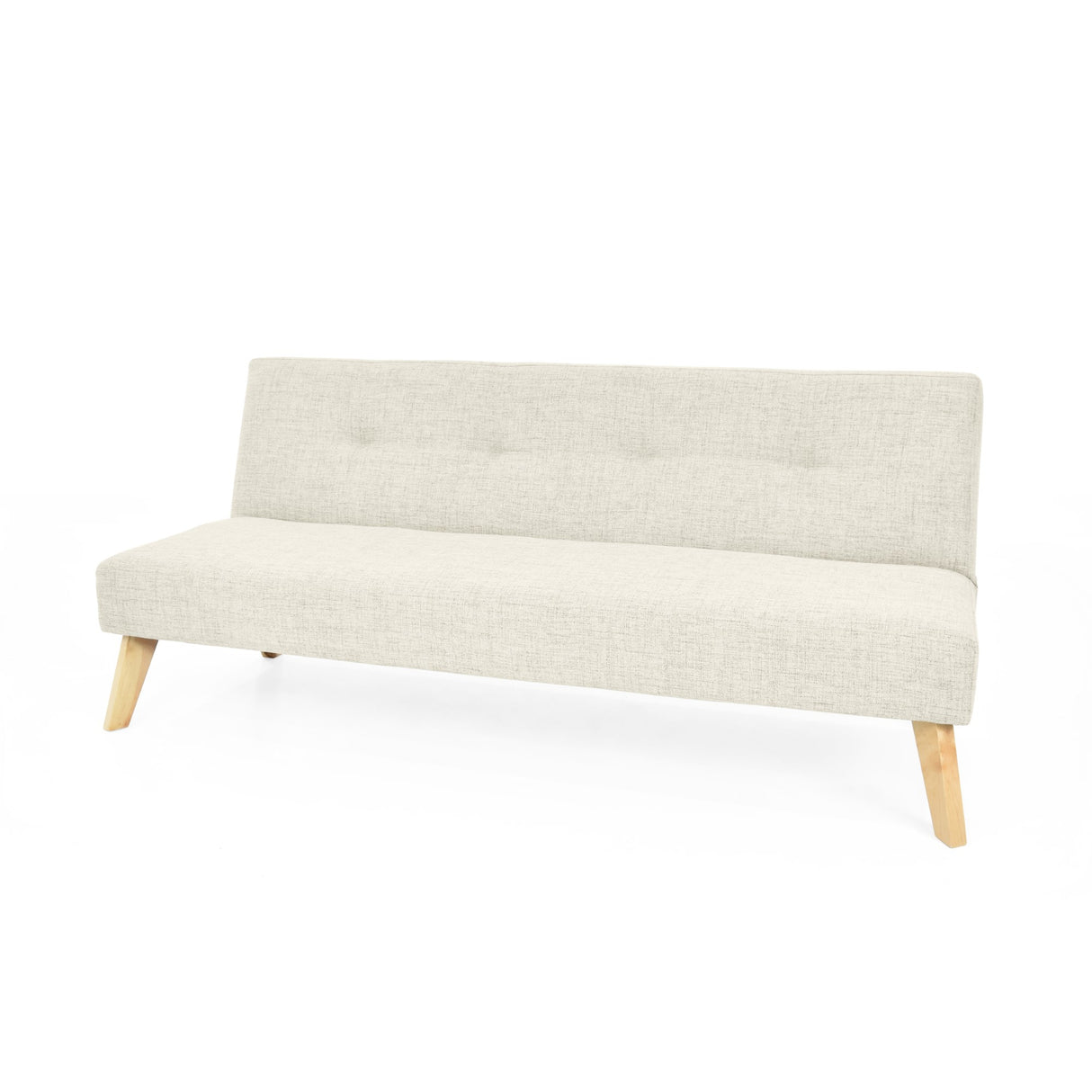 Sofá Cama London Taupe Dicosta y Matiz Natural 180x78cm de Dos Puestos Reclinable sin Apoya Brazos