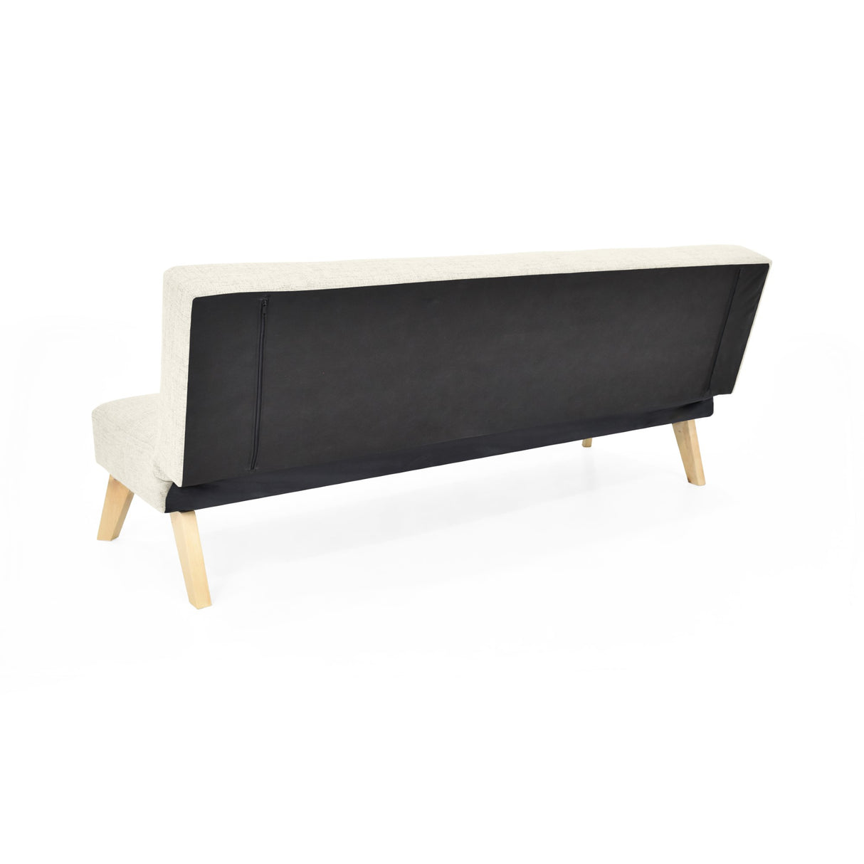 Sofá Cama London Taupe Dicosta y Matiz Natural 180x78cm de Dos Puestos Reclinable sin Apoya Brazos