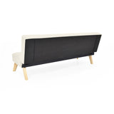 Sofá Cama London Taupe Dicosta y Matiz Natural 180x78cm de Dos Puestos Reclinable sin Apoya Brazos