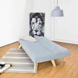 Sofá Cama London Plata Eureka y Matiz Natural 180x78cm de Dos Puestos Reclinable sin Apoya Brazos